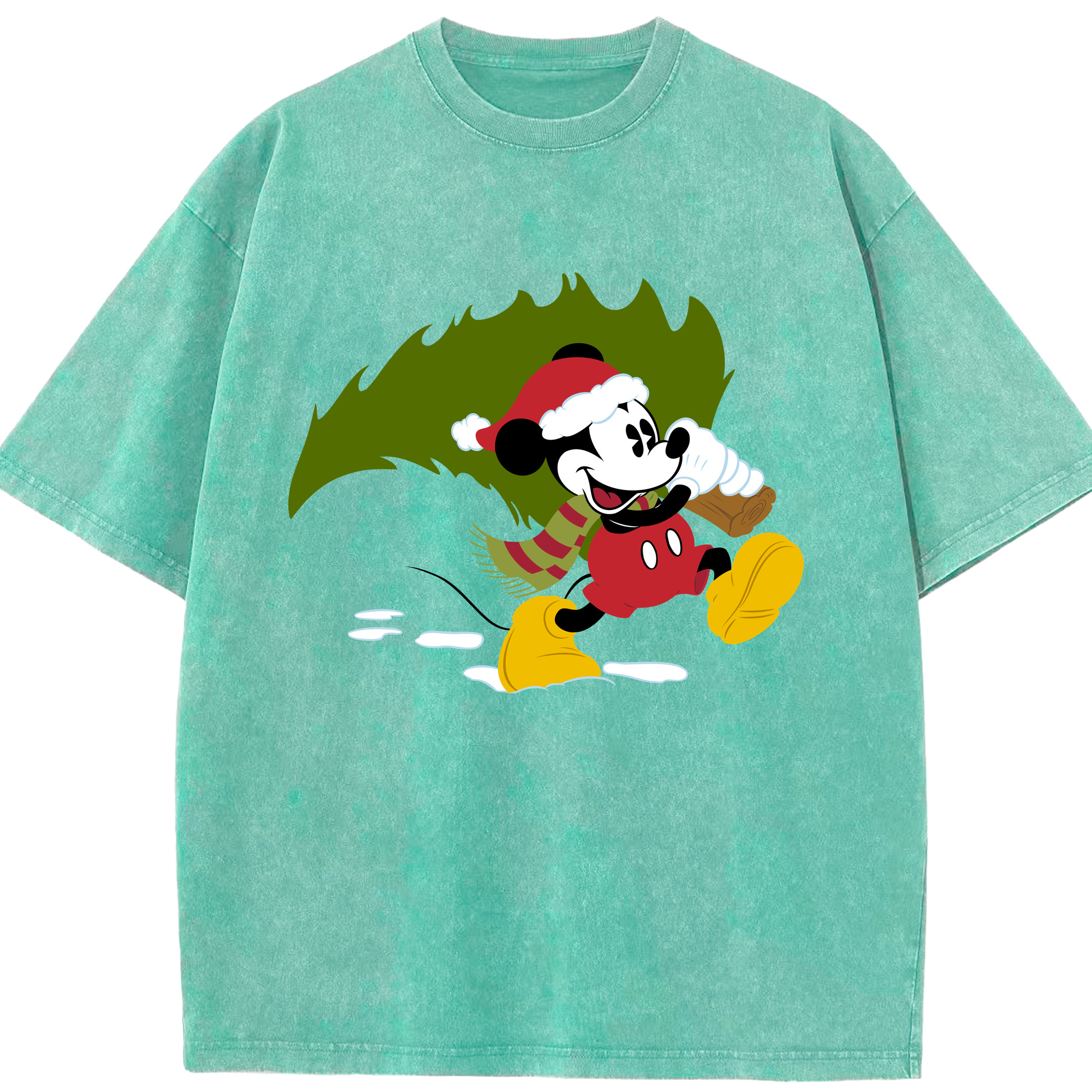 （画像用） ミッキーマウス Mickey Mouse 綿100% ヴィンテージ風 半袖Tシャツ（フロントプリント）